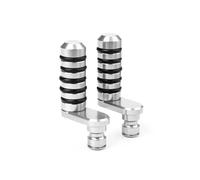 MYSSJS Pedane Poggiapiedi Anteriori per Aprilia Tuono 660 V4 1100 1000 Shiver 750 Mana 850 RSV4 RSV 1000 Mille V4R Pedale Freno Posteriore Leva Cambio Pedane Pedane Moto Pedale(Silver)