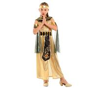 MYSTELLA Vestito Regina Egiziana Bambina 7-9 Anni Costume Cleopatra Travestimento ragazza Principessa Bambina Bimba(7-9 anni)
