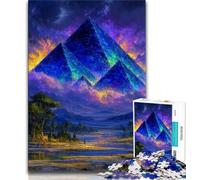 Mysteriöse ägyptische Pyramiden, 1000-teiliges Puzzle für Teenager, Stressabbau, schwierige Herausforderung, stärkt die Liebe zwischen Paaren, 38x26cm