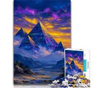 Mysteriöse ägyptische Pyramiden-Puzzles für Teenager, 1000 Teile, Lernspiel, Herausforderung, Spielzeug, Wanddekoration, einzigartige Geburtstags- und Weihnachtsgeschenke, 38x26cm