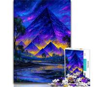 Mysteriöse ägyptische Pyramiden-Puzzles für Teenager, 1000 Teile, Lernspielzeug, Familienspiele mit passendem Poster und Quizblatt, 38x26cm