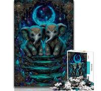 Mysteriöser Elefant, 1000-teiliges Puzzle für Erwachsene und Jugendliche, Staycation, Zeit totschlagen, jedes Teil ist einzigartig - anspruchsvolles Familienspiel, 38x26cm