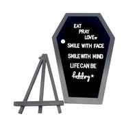 Mysterious Coffin Letter Board con lettere Decorazione di nozze Feltro Lettera Consiglio Messaggio Halloween Forniture per feste Bara Feltro Messaggio Gotico Decorazioni di Halloween