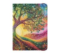 Mysterious Colorful Cuoio decorativo passaporto libro titolare Vaccino Caso Protector Cover Documenti Organizer Holder Accessori Ultra Sottile, Misterioso colorato, 1 size