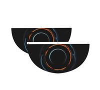 Mysterious Cosmic Black Holes Half Circle Bunting Flag Outdoor Hanging | 2 striscioni impermeabili e durevoli con 3 occhielli per portico, recinzione e balcone. Eventi patriottici della Giornata