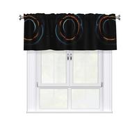 Mysterious Cosmic Black Holes Mezza Finestra Trasparente Voile Tende per Piccole Finestre Cucina Caffè Un Pannello 137 x 45,7 cm
