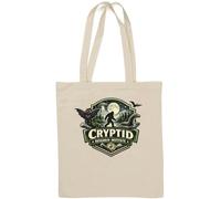 Mysterious Creatures and Night Research - Borsa tote in cotone naturale, colore: Bianco