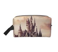 Mysterious Fantasy Fairy Tale Castle04 Borsa da toilette con stampa per donne e uomini borsa per il trucco da viaggio borsa per cosmetici di grande capacità
