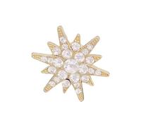 Mysterious Hexagram Spilla in Metallo Chiusura Sicura Unisex Accessorio Moda Elegante Collare Decorazione Lunga Durata Brilla Lega Spilla Stella, Misura unica, come descritto