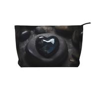 Mysterious Love Stone Chiusura a cerniera Borsa per il trucco in velluto a coste Organizer multifunzionale 22x7x17cm per Viaggi Campeggio Vacanze Fitness, Nero , Taglia unica