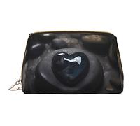 Mysterious Love Stone Leather Large Makeup Bag, Cuoio del PVC, Chiusura a cerniera, Borsa da viaggio per articoli da toeletta, Borsa da viaggio, bianco, Taglia unica
