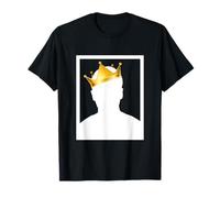 Mysterious Royal King with Golden Crown Illustration Graphic Maglietta