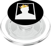 Mysterious Royal King with Golden Crown Illustration Graphic PopSockets PopGrip per MagSafe