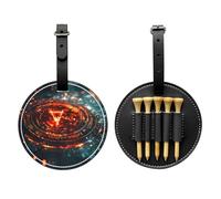 Mysterious Symbols Black Golf Tee Storage Bag, multifunzionale Golf tee Storage Bag per gli uomini, materiale durevole dell'unità di elaborazione