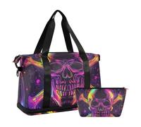 Mysterious Tarot Astrological Skeleton Tote Bag Travel Pernight Carry on Bag con borsa da toilette per palestra impermeabile, Scheletro astrologico misterioso dei Tarocchi, 1 size