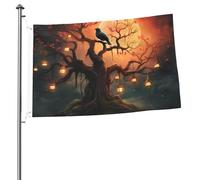Mysterious Tree Birds Bandiera da giardino 2 x 3 Ft Outdoor Flag Banner Brezza Bandiera a prova di sbiadimento Bandiere per la casa Decorazione esterna interna