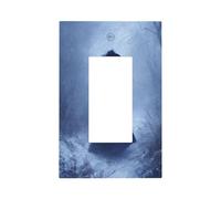 Mysterious Woman Walking Through Nebbia Winter Light Switch Wall Plate Faceplate Cover Single Rocker 1 Gang Decorator Outlet Presa Coperture per Casa Cucina Camera Bagno Decor