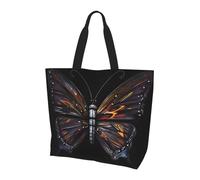 Mystery Butterfly Light - Borsa a tracolla da donna, riutilizzabile, robusta e durevole, per spostamenti quotidiani