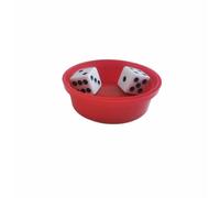 Mystery Dice Prediction Magic Trick - Giocattolo illusione in PVC rosso per spettacoli ravvicinati, 6,8 cm