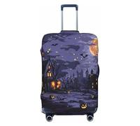 Mystery House, copribagagli da viaggio per Halloween e notte, elastici, per valigie, 45-81 cm, Nero, X-Large