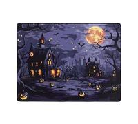 Mystery House, Tappeto per Halloween per la decorazione del soggiorno, morbido, lavabile, per camera da letto, 150 x 122 cm, per interni, camera da letto e soggiorno