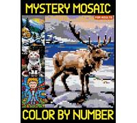 Mystery Mosaic Color by Number for Adults: Challenges to Reveal Hidden Pictures, Quests Coloring Book