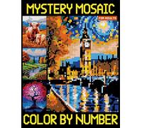 Mystery Mosaic Color by Number for Adults: Color Quest Challenge to Reveal Hidden Pictures for Stress Relief