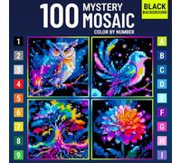 Mystery Mosaic Color by Number for Adults Colorful Quest: A Fun and Creative Coloring Book with Pixel Art Challenges to Reveal Hidden Images for Relaxation