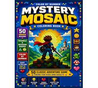 Mystery Mosaic Coloring Book: Geometric Color by Number Adventures for All Ages: 50 Unique Triangle and Hexagon Mosaics for Relaxation, Focus, and Creative Fun