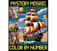 Mystery Mosaics Color By Number: A Activity Puzzle coloring book for grown ups, Pixel Art Quest