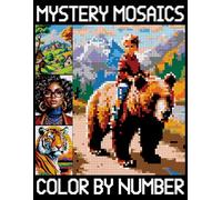 Mystery Mosaics Color By Number: A Relaxing Quest Coloring Pages for Adults, Hidden Picture Puzzles for Relaxation and Stress Relief