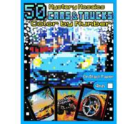 Mystery Mosaics Color by Number: Cars & Trucks: Pixel Art Coloring Book for Kids & Adults with Dazzling Hidden Vehicle Images, Color Quest on Black ... Relaxation and Stress Relief |4mm Squares|