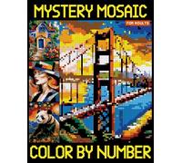 Mystery Mosaics Color by Number for Adults: Easy and fun Pixel Art Coloring Book, Color Quest Extreme Challenges for Relaxation