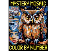Mystery Mosaics Color By Number: Pixel Designs of Flowers, Nature, Landscapes, Animals, Patterns to Enjoy (Quest Coloring Book for Adults)