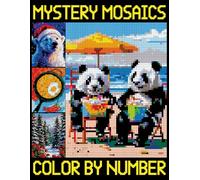 Mystery Mosaics Color By Number: Quest Coloring Book with Hidden Pictures, Pixel Art for Men And Women
