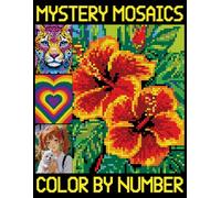 Mystery Mosaics Color By Number: Simple Pixel Art For Beginners Learning How to Color, Great Gift Idea