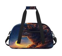 Mystery Wolf Borsone sportivo per donne e uomini, con lupo, 24 l, borsa da viaggio o da palestra, per bambini, ragazze e ragazzi, Colore, (24L) UK, Organizer per borse