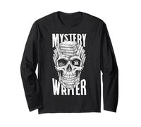 Mystery Writer Cranio Macchina da Scrivere Libro Autore Libri romanzieri Maglia a Manica