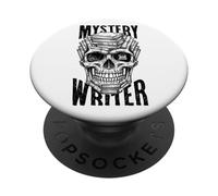 Mystery Writer Cranio Macchina da scrivere Libro Autore Libri romanzieri PopSockets PopGrip Adesivo