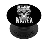 Mystery Writer Cranio Macchina da scrivere Libro Autore Libri romanzieri PopSockets PopGrip Adesivo