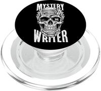 Mystery Writer Cranio Macchina da scrivere Libro Autore Libri romanzieri PopSockets PopGrip per MagSafe