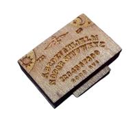 Mystic Board Game, Compact Wooden Spirit Set, Planchette Reading Board with Storage Drawer, Artistic Occult Panel System, Retro Style Decorative Piece, Bedroom Accent for Holiday Use