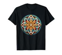 Mystic Celtic Mandala Nodo Geometria Sacra Cerchio Maglietta