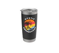 Mystic Connecticut città Bicchiere termico in acciaio inox doppia parete