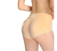 Mystic Curves Mutandina Modellante Elastica Beige Leggermente Imbottita e Discreta per Donna (Beige, L/XL)
