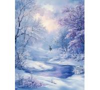 Mystic Deer Winter Wide Rule Lined Composition Notebook