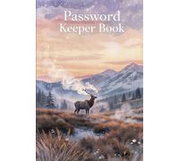 Mystic Elk Password Journal - Dreamlike Antlers & Golden Field Logbook | Aesthetic Keeper for Tranquil Minds