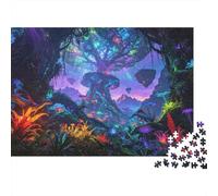 Mystic Forest Puzzle 1000 Pezzi Riciclabile Dark Neon Puzzle Puzzle Gioco Accessori Divertente And Stimolante Family Gioco Ottima Idea Regalo 38x26cm/1000pcs