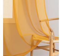 MYSTIC-HOME Tende trasparenti nere 95 pollici di lunghezza 2 pannelli, tende per la privacy semitrasparenti con tasca per asta, trattamenti per finestre Tende in voile morbido per soggiorno, 52"Wx95"L