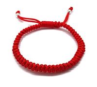 MYSTIC JEWELS - Braccialetto Kabbalah Portafortuna con Cordino di Filo, Unisex, Regolabile, Protezione da malocchio, buona Fortuna, Good Luck (Rosso)